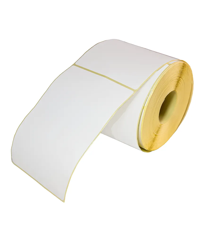 Blank White Semi-Gloss 100mm x 150mm Labels Labels Per Roll 500 Core ...